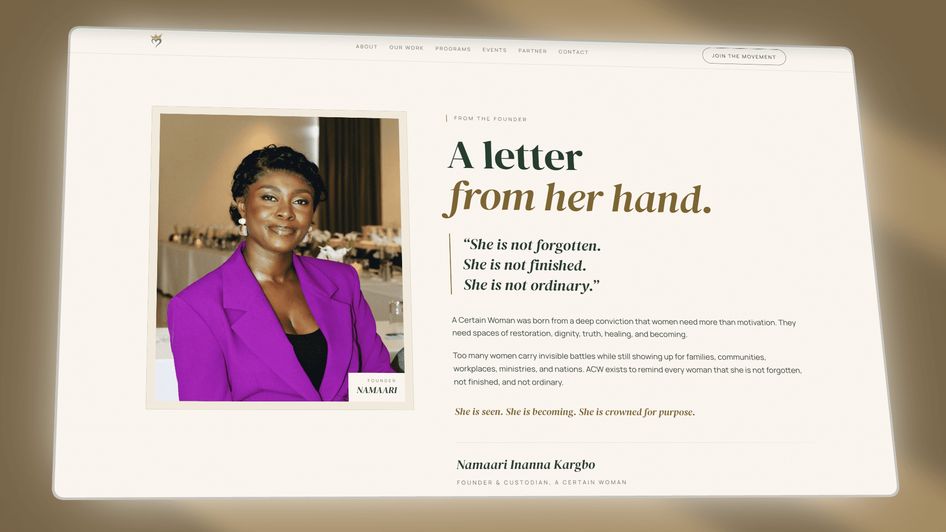 Founder's Narrative & Vision